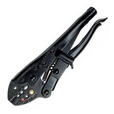 圧着グリッププライヤー 215mm 絶縁端子圧着用 KNIPEX(クニペックス) 9700-215A