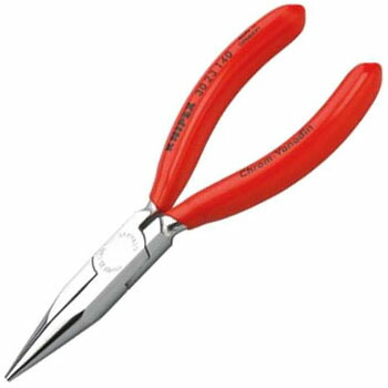 ロングノーズプライヤー 長半丸口 口先の長さ42mm KNIPEX(クニペックス) 3023-140