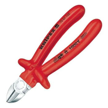 絶縁斜ニッパー 1000V 長さ160mm KNIPEX(クニペックス) 7007-160 ｜大工道具・金物の専門通販アルデ