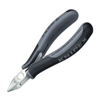 エレクトロニクスニッパー 口先の長さ14&times;長さ115mm KNIPEX(クニペックス) 7742-115ESD ｜大工道具・金物の専門通販アルデ