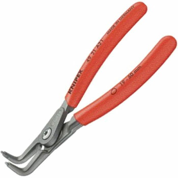 軸用精密スナップリングプライヤー 210mm 曲 KNIPEX(クニペックス) 4921-A31
