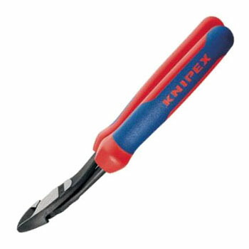 強力型斜ニッパー(ベントタイプ)長さ200mm KNIPEX(クニペックス) 7422-200