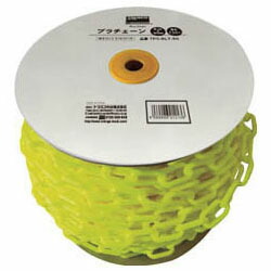 プラチェーン 径6mm×長さ50m 蛍光イエロー トラスコ TPC6LY50