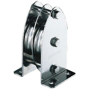 固定ブロック タテ型 2車 90mm(幅広タイプ) フジワラ KW90-11