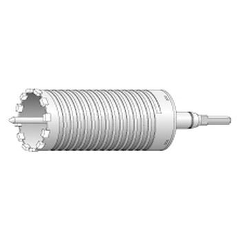 ES単機能コアドリル 乾式ダイヤ ストレートシャンク 口径130&times;全長252mm ユニカ ES-D130ST ｜大工道具・金物の専門通販アルデ