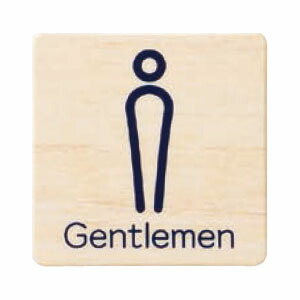 チークサイン Gentlemen 木目 1箱10枚価格 ※メーカー取寄品 シロクマ NP-21-1