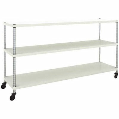 フェニックスラック 1800×450 3段 U車輪付 ホワイト※メーカー直送品 車上渡し品 トラスコ PER-3643-U125-W