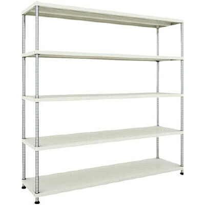 フェニックスラック 1800×450 5段 ホワイト※メーカー直送品 車上渡し品 トラスコ PER-6645-W