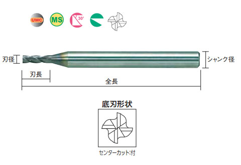 スタニングルアー 三菱 ＭＳＴＡＲ超硬エンドミル ＭＳ４ＭＣ 汎用 ４