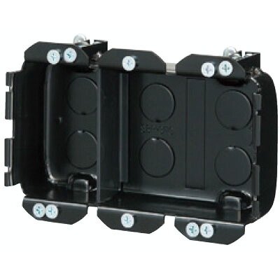 小判穴ホルソー用パネルボックス(鉄製)3ヶ用(セパレーター付)(10個価格) 未来工業(MIRAI) SBP-3FG ｜大工道具・金物の専門通販アルデ