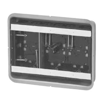 鋼製カバー付スライドボックス センター磁石付 浅形 3ヶ用 10個価格 未来工業(MIRAI) SBG-3FS-K