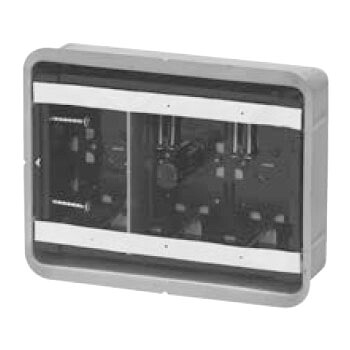鋼製カバー付スライドボックス センター磁石付 深形 3ヶ用 10個価格 未来工業(MIRAI) SBG-3FY-K