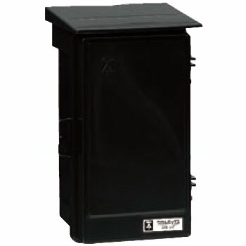 プラスチック製防雨ウォルボックス 屋根付 タテ型 ブラック 10個価格 未来工業(MIRAI) WB-1AK