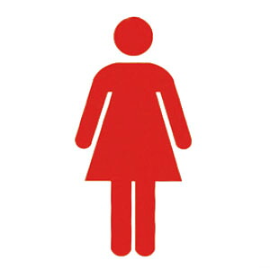 サイン(平付型)女マーク 赤 150×150×21 ※受注生産 メーカー直送 個人宅不可品 神栄ホームクリエイト SK-WS-1F-S-2 |大工道具・金物の専門通販アルデ