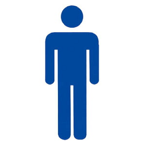 サイン(R付・突出スイング型)男マーク 青 200&times;200&times;18 ※メーカー直送 個人宅不可 神栄ホームクリエイト SK-WSR-2SW-S-1 ｜大工道具・金物の専門通販アルデ
