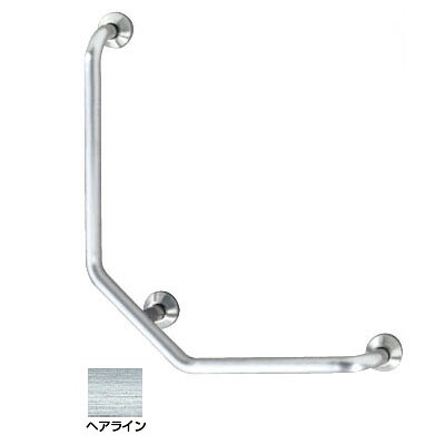 L型握りバー 外径38×600×700 ヘアライン Gタイプ 左勝手 ※メーカー直送 受注生産品 神栄ホームクリエイト SK-197S-600x700