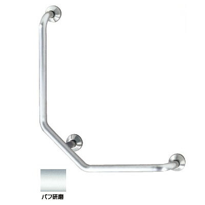 L型握りバー 外径34&times;600&times;700 バフ研磨 Gタイプ 右勝手 ※メーカー直送 受注生産品 神栄ホームクリエイト SK-197S-600x700 ｜大工道具・金物の専門通販アルデ