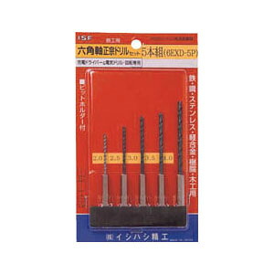 六角軸正宗ドリル 8本組セット※取寄せ品 ISF(イシハシ精工) 6EXD-8P