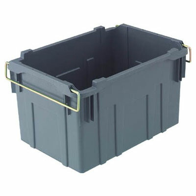 ネスティング コンテナ(再生樹脂製)外寸709×501×400mm グレー トラスコ TK-110-GY 7,885円