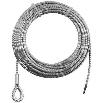 手動ウインチ用ワイヤー φ12×20m(片端シンブル入りロック加工) ※取寄せ品 トラスコ WWS12-20