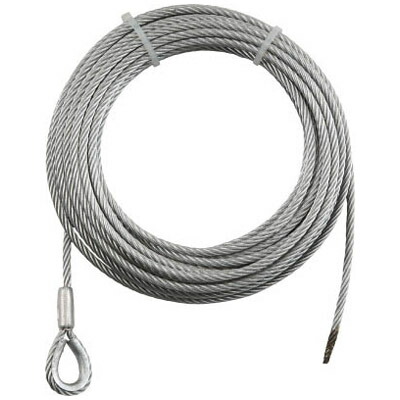 手動ウインチ用ワイヤー φ12×30m(片端シンブル入りロック加工) ※取寄せ品 トラスコ WWS12-30