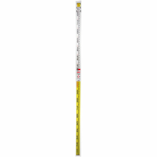 アルミスタッフ2 表面10mmピッチ 裏面1mmピッチ目盛付 5m3段 ※取寄品 シンワ 73265