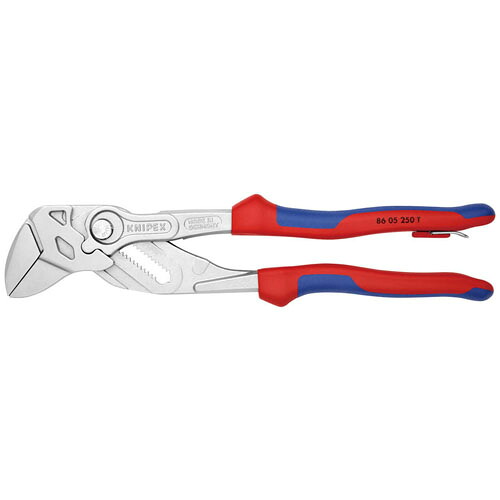 プライヤーレンチ 安全留め輪付 250mm ※取寄品 KNIPEX(クニペックス) 8605-250TBK |大工道具・金物の専門通販アルデ