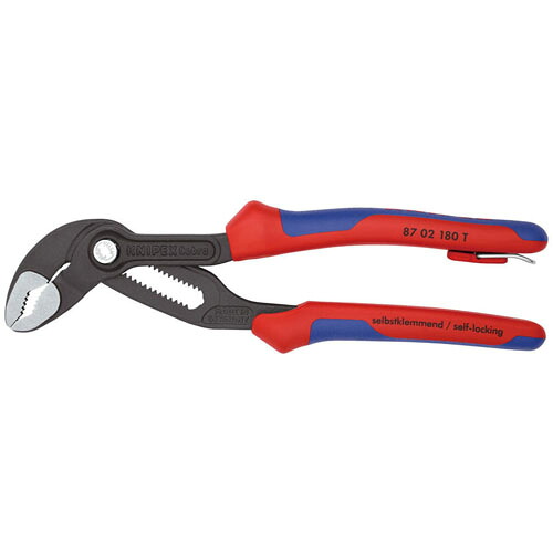 コブラ 安全留め輪付 180mm ※取寄品 KNIPEX(クニペックス) 8702-180TBK ｜大工道具・金物の専門通販アルデ