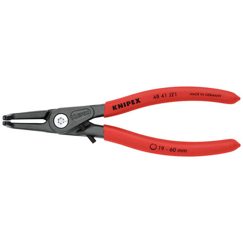 穴用精密スナップリングプライヤー 165mm 曲 ※取寄品 KNIPEX(クニペックス) 4841-J21