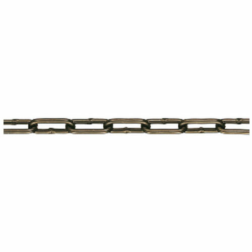 透明チューブ アルミチェーン 線径3×内長24×内巾5mm ブラウン 30m価格 ※取寄品 水本機械 3HALC-BR