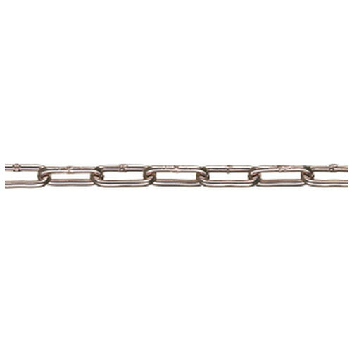 透明チューブ アルミチェーン 線径5×内長33×内巾8.5mm ピンク 30m価格 ※取寄品 水本機械 5HALC-P