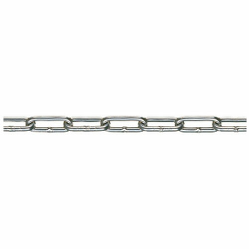 透明チューブ アルミチェーン 線径6×内長36×内巾10mm シルバー 1m価格 ※取寄品 水本機械 6HALC-S