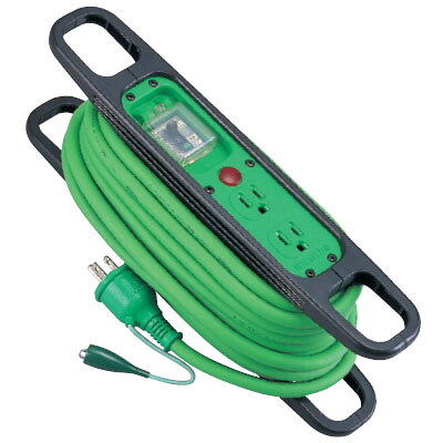 ハンドリール アース・漏電保護用 日動 HR-EB102-G
