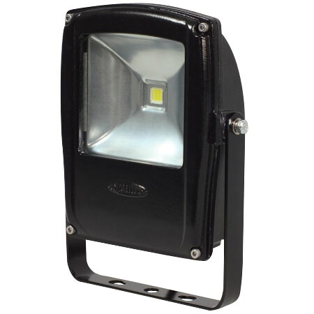 LEDフラットライト10W 電球色 本体黒 日動 LEN-F10D-BK-S