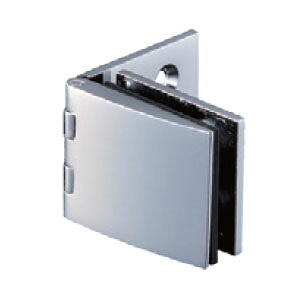 片ガラス用蝶番 上下セットS クローム(2入) 取寄品 パイオニアテック GS-W100B-CR