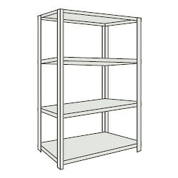 軽量ボルト式棚(開放型・4段)1815×615×1504mm ネオグレー トラスコ 56W-14-NG