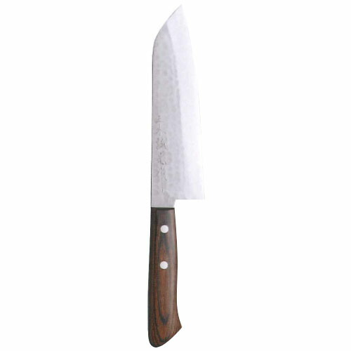 鍛造ステンレス 三徳庖丁 V金1号鎚目 厚1.8×刃長170mm ※取寄品 三木刃物 M132