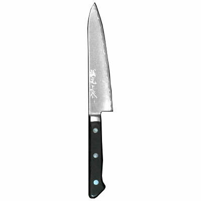 ペティナイフ 黒柄 V金10号三層全貫通 刃長80mm ※取寄品 三木刃物 M105
