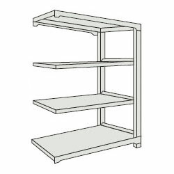軽中量ボルトレス棚M2型(連結型・200kgタイプ)1460×310×1505mm ネオグレー トラスコ M2-5534B-NG