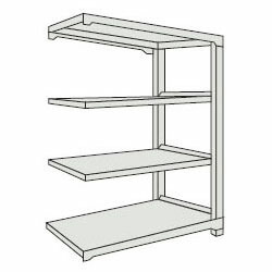 軽中量ボルトレス棚M2型(連結型・200kgタイプ)1160×310×1205mm ネオグレー トラスコ M2-4434B-NG