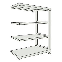 軽中量ボルトレス棚M2型(連結型・200kgタイプ)860×610×1205mm ネオグレー トラスコ M2-4364B-NG