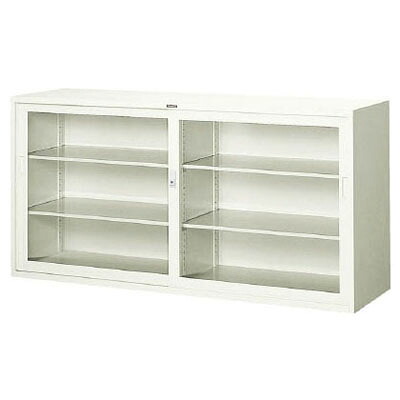 スタンダード書庫(ガラス戸引違タイプ)1760×515×880mm【代引不可・メーカー直送品 車上渡し品】 トラスコ N306GW