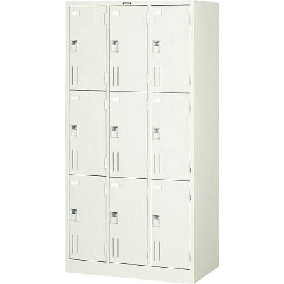 多人数用ロッカー(9人用・南京錠掛金具)900×515×1790mm【代引不可・メーカー直送品 車上渡し品】 トラスコ SVG9B |大工道具・金物の専門通販アルデ