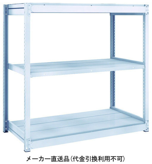 TUG型軽中量ボルトレス棚 200kg 単体型 1200×600×H1200 3段 トラスコ TUG200-44L-3