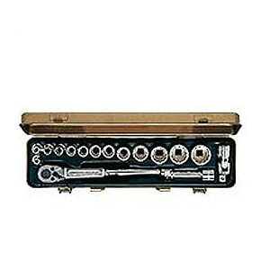 ソケットレンチセット 差込角9.5mm(3/8inch)(6角+12角ソケット) エビ ロブテックス 913A