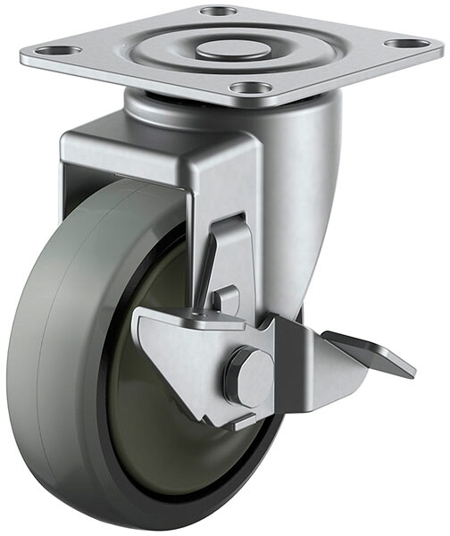 SUS-SJ-S型 自在車・ストッパー付 125mm ウレタン ※取寄品 ユーエイキャスター SUS-SJ-125GUS ｜大工道具・金物の専門通販アルデ