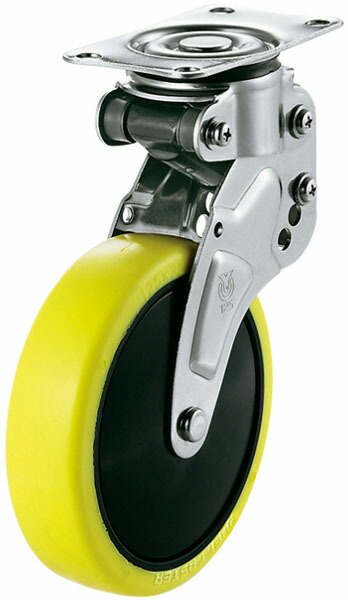 緩衝NPG型 自在車 125mm 帯電防止ウレタン ※受注生産品 ユーエイキャスター NPG-125SUE-3