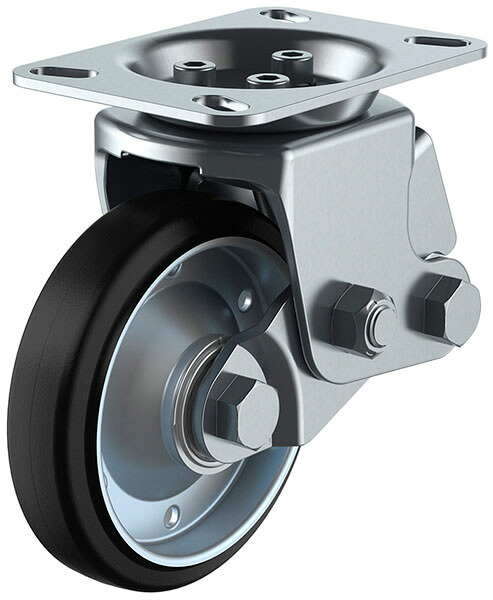 SKY-2R型 固定車 緩衝器付 150mm 耐摩耗ゴム ※受注生産品 ユーエイキャスター SKY-2R150WFAR-A-1 ｜大工道具・金物の専門通販アルデ