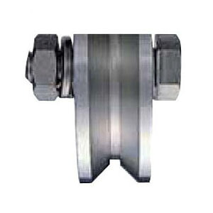 ステンレス重量戸車 車のみ(ボルト・ナット付)(100mm・V型)(1個価格) ヨコヅナ JBP-1005