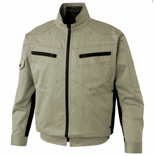 空調風神服 ※服地のみ 長袖ブルゾン カーキ L 取寄品 サンエス KF93900 ( 作業服 仕事服 作業着 仕事着 夏 暑さ対策 職人 レジャー アウトドア 釣り 野球観戦 フェス 長持ち 熱中症対策 屋外作業 農作業 草刈りサンエス SUN-S メンズ )